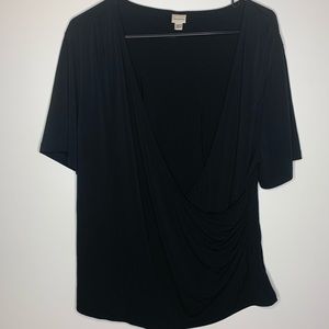 - Merona short sleeve faux wrap blouse